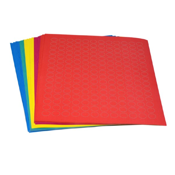 Cryo Label Laser Sheets 13mm Dots for1.5-2ml Tubes Asst